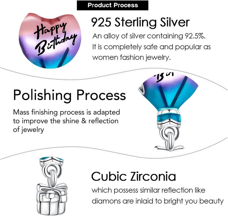 VALGACLS 925 Sterling Silver Family Love Mom Mouse Heart Charms for Bracelets Necklace Valentine's Day Mother's Day Jewelry Charm for Women - Image 4